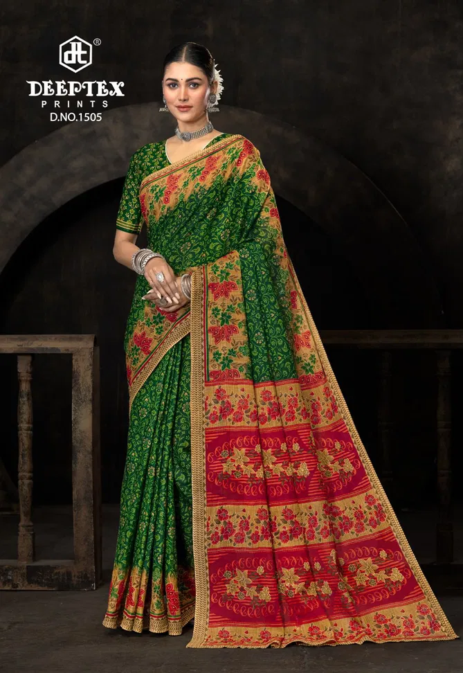 Prime Time Vol 15 By Deeptex Cotton Printed Daily Wear Saree Exporters In India